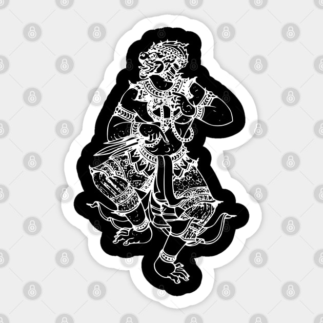 Hanuman Spiritual Abstract Image Sticker by VintCam